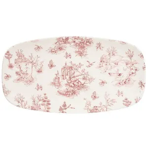 Блюдо прямоугольное Chefs 35,5Х18,9СМ, без борта, Vintage Prints, цвет Cranberry Toile Tocxo141 – купить в Нижнем Новгороде по цене завода