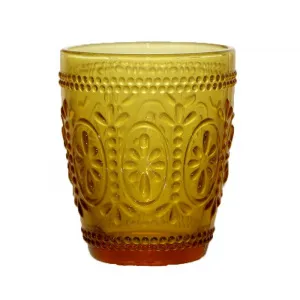 Стакан для воды "Flower" 250МЛ H100Мм, стекло, цвет янтарный Flower5O – купить в Нижнем Новгороде по цене завода