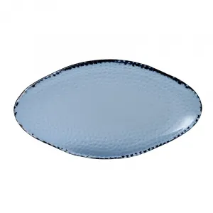 Блюдо овальное "ВОЛНА" 30Х16,2СМ, без борта, стекло, Isla Glass, цвет Ocean Blue Glbltbo11 – купить в Нижнем Новгороде по цене завода