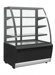 Витрина кондитерская Полюс K70 Vm 0,9-2 (ОТКРЫТАЯ.) 9006-9005 серо-черный – купить в Нижнем Новгороде по цене завода
