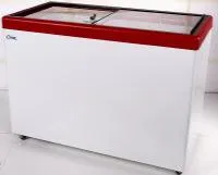 Ларь морозильный Снеж МЛП-400 красный со стеклянной крышкой – купить в Нижнем Новгороде по цене завода