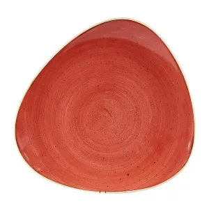 Тарелка мелкая треугольная 26,5СМ, без борта, Stonecast, цвет Berry Red Sbrstr101 – купить в Нижнем Новгороде по цене завода