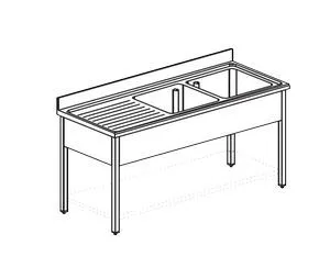 Ванна моечная Apach Chef Line L2S187-65Lw – купить в Нижнем Новгороде по цене завода