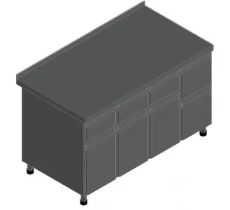Стол для кофемашины Abat СКМ-7-2, арт.21000801143 с бортом, с ящиками 3 выдв+3 откидных – купить в Нижнем Новгороде по цене завода