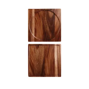 Блюдо деревянное 33,5Х33,5СМ, двухстороннее, Buffet Wood Zcawpb121 – купить в Нижнем Новгороде по цене завода