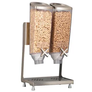 Диспенсер Rosseto Ez-Pro для сыпучих продуктов, две емкости по 3,8л, 25,4Х20,3СМ H53,3См, сталь/акри – купить в Нижнем Новгороде по цене завода