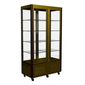 Витрина кондитерская Полюс D4 VM 800-1 (0109-0102 коричн-золот) холодильный (R800C Сarboma Люкс) 2 дв,решетки – купить в Нижнем Новгороде по цене завода