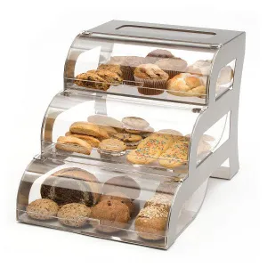 Этажерка Bakery 3-х ярусная, для выпечки, 59,1х38,8см H39,4см, акрил/нерж.сталь Bk010 – купить в Нижнем Новгороде по цене завода
