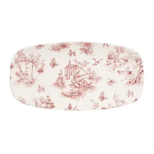 Блюдо прямоугольное Chefs 29,8Х15,3СМ, без борта, Vintage Prints, цвет Cranberry Toile Tocxo111 – купить в Нижнем Новгороде по цене завода