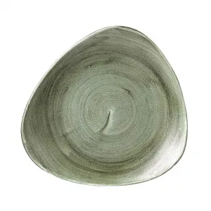 Тарелка мелкая треугольная 26,5СМ, без борта, Stonecast Patina, цвет Burnished Green Pabgtr101 – купить в Нижнем Новгороде по цене завода