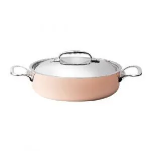 Кастрюля медная "Prima Matera" 3,1Л D24См H7,5См, с крышкой, ручки из литой нержавеющей стали 6241.2 – купить в Нижнем Новгороде по цене завода