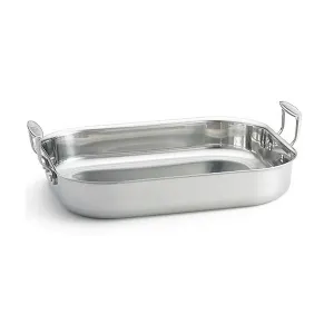 Лоток для жарки "Tri-Ply" 30,5Х25,5СМ H6,5См 4,0Л, прямоугольный, с ручками, нерж.сталь Cw2030 – купить в Нижнем Новгороде по цене завода
