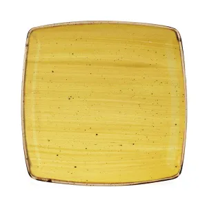 Тарелка мелкая квадратная 26,8СМ, без борта, Stonecast, цвет Mustard Seed Yellow Smssds101 – купить в Нижнем Новгороде по цене завода