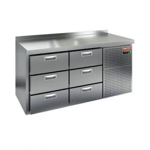 Стол охлаждаемый Hicold SN 33 BR2 TN (-2+10), 6 ящ, увелич.объёма, на низ.ножках, 1505х600х850 – купить в Нижнем Новгороде по цене завода