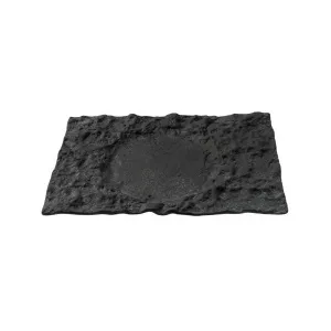 Блюдо сервировочное стеклянное ЛУНА черное 29Х18СМ, Crater Xglas-402 – купить в Нижнем Новгороде по цене завода