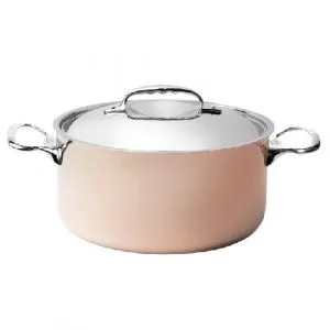 Кастрюля медная "Prima Matera" 8,0Л D28См H13,8См, с крышкой, ручки из литой нержавеющей стали 6242. – купить в Нижнем Новгороде по цене завода