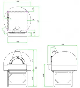 Печь для пиццы Valoriani Vesuvio Igloo 100 дровяная с подом 100 см – купить в Нижнем Новгороде по цене завода