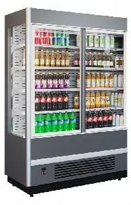 Горка холодильная Polair Cube 1250-07 Mg Plug-In серая, с боковинами (стеклопакет), стекл.двери Х1 – купить в Нижнем Новгороде по цене завода