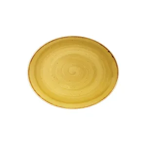 Блюдо овальное 19,2СМ, без борта, Stonecast, цвет Mustard Seed Yellow Smssop71 – купить в Нижнем Новгороде по цене завода