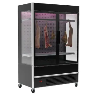 Горка холодильная Fc20-08 Vv 1,3-3 X7 распашные двери структурный стеклоп) (9005 цвет черный) – купить в Нижнем Новгороде по цене завода