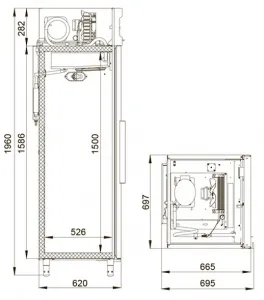 Шкаф холодильный Polair CM105-S объемом 500л формата 59,5*45,5см эмалированный – купить по цене завода