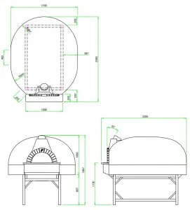 Печь для пиццы Valoriani Vesuvio Igloo 140*180 дровяная с подом 140*180 см – купить в Нижнем Новгороде по цене завода