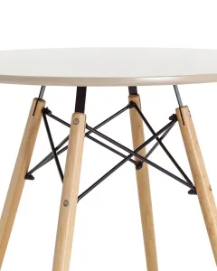 Стол обеденный Eames D-800 мм, 4 ножки Бежевый обеденный нераздвижной – купить в Нижнем Новгороде по цене завода