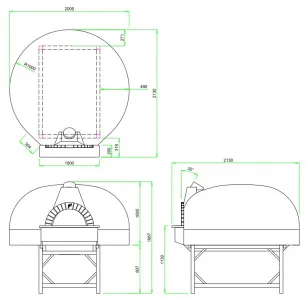 Печь для пиццы Valoriani Vesuvio Igloo 160 дровяная с подом 160 см – купить в Нижнем Новгороде по цене завода