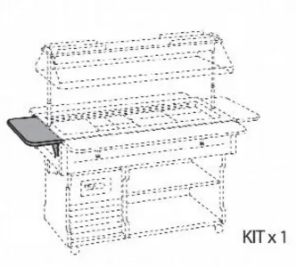 Поручень стола шведского Tecfrigo Isola 4 -6 M боковой темный орех – купить в Нижнем Новгороде по цене завода