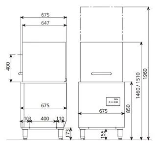 Посудомоечная машина Kocateq KOMEC-H500 купольная с дозат.ополаск, без дозат.моющ.средств – купить в Нижнем Новгороде по цене завода