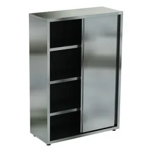 ШК-120/60 Шкаф кухонный (каркас: нерж. сталь aisi 430, двери купе, 3 полки) 1200х600х1700 – купить в Нижнем Новгороде по цене завода