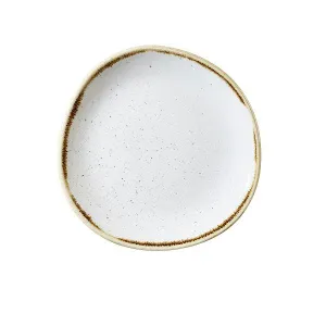 Тарелка мелкая "ВОЛНА" 21СМ, без борта, Stonecast, цвет Barley White Swhsog81 – купить в Нижнем Новгороде по цене завода