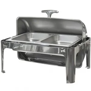 Чафинг-диш ERGO FQ-CD-190-2 на 2 гастроемкости GN 1/2 с роликовой крышкой – купить в Нижнем Новгороде по цене завода
