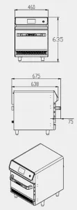 Микроволновая печь Kocateq MWO IMPG 1200/2300 10 SC сверхбыстрая комбинированная со сканером – купить в Чите по цене завода