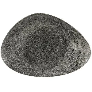 Блюдо треугольное Chefs 35,6Х25СМ, без борта, цвет Raku Quartz Black, Studio Prints Rkbqtc361 – купить в Нижнем Новгороде по цене завода