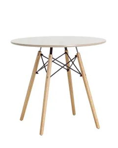Стол обеденный Eames D-800 мм, 4 ножки Бежевый обеденный нераздвижной – купить в Нижнем Новгороде по цене завода