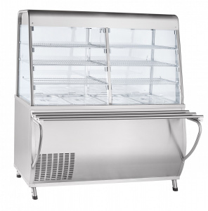 Прилавок-витрина холодильный Abat ПВВ(Н)-70Т-С-01-НШ арт.21000001429 нерж.
