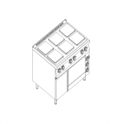 Плита 6 конфорочная Kogast Esk-T69/1-0 900 серии 