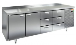 Купить стол охлаждаемый hicold gn 1133/tn (-2+10), 2 двери, 6ящиков, 2280х700х850 – цена от завода, доставка до двери | RuOborudovanie.ru