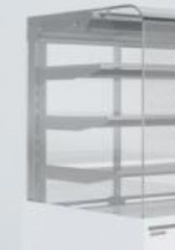 Боковина витрины/минигорки Carina 05 стекло б/ниж.Панели левая