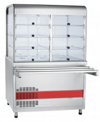 Прилавок-витрина холодильный Abat ПВВ(Н)-70КМ-С-02-НШ арт.21000011577 стол.нерж.