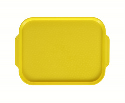 Поднос столовый 450х355 мм с ручками желтый