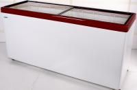 Ларь морозильный Снеж МЛП-700 красный со стеклянной крышкой