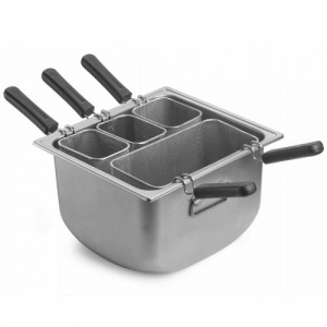 Кастрюля для пасты 38Х35СМ H23,7См, с 4-МЯ корзинами и крышкой, серия "Tender", нерж.сталь 3390Q404