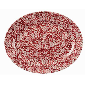 Блюдо овальное 36,5Х29,3СМ Vintage Prints, цвет Cranberry Victorian Calico Cacrd141
