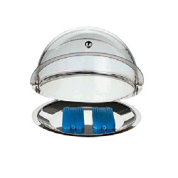 Купить поднос для нарезки d38см h24см, с крышкой roll-top, с хладогентом, нерж.сталь и пластик 09082aps – цена от завода, доставка до двери | RuOborudovanie.ru