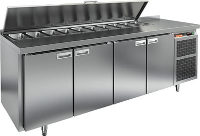 Стол для салатов Hicold SL1-1111SN (+2/+10) 4двери, бок.агрегат