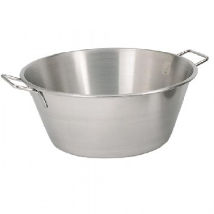 Миска коническая 11,5Л D35См H14,5См, с ручками, нерж.сталь