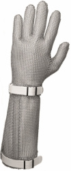 Кольчужная перчатка на руку с отворотом 19 см Niroflex EasyFit размер L