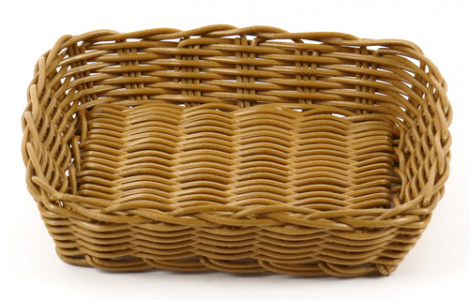 Корзинка пластиковая 195х175 мм коричневая [KT3525]
